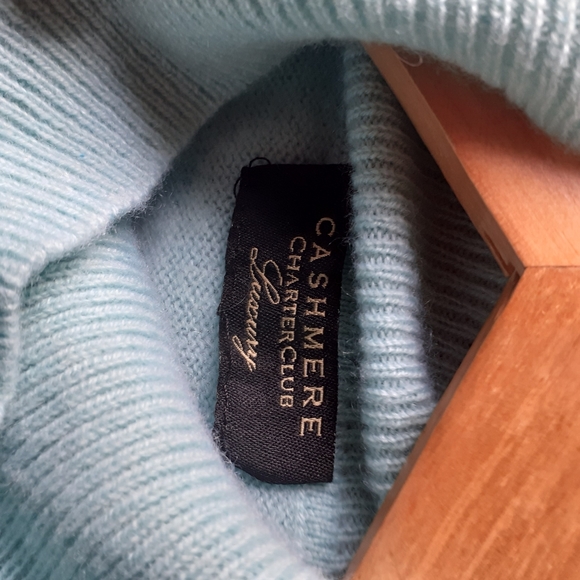 Pure Cashmere Sweater, 100%CASHMERE L/Sleeve Turtleneck Knit Resort Ski Sweater - Picture 3 of 4